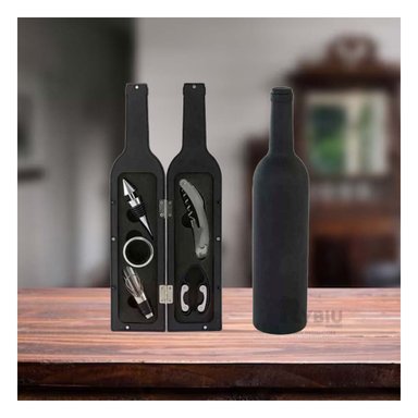 SET ACCESORIOS COCINA RYBIU CO30364 NEGRO SOFISTICADO ABRIR BOTELLAS + GIFT STICKERS