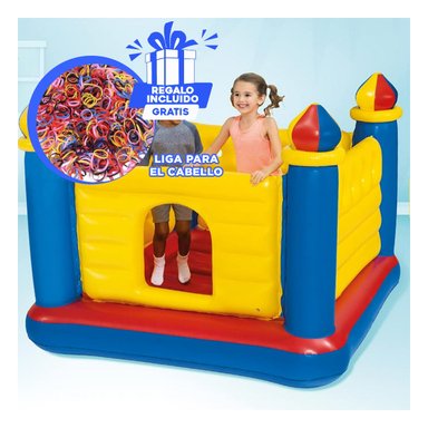 INFLABLE PARA NIÑOS EN AMARILLO Y+REGALO LIGAS PARA PEINAR
