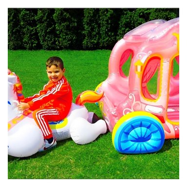 CARRO DE PRINCESA ANIMADO DE COLOR ROSADO Y+REGALO STICKERS