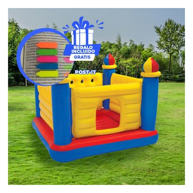 TRAMPOLIN PRACTICO DE COLOR AMARILLO Y+BANDERITAS ADHESIVAS