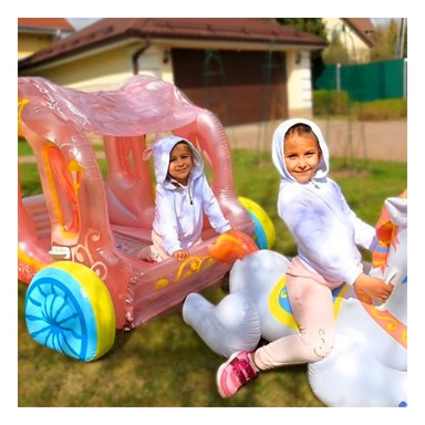 CARRO RYBIU CON CABALLO ANIMADO ROSADO + REGALO AGENDITA