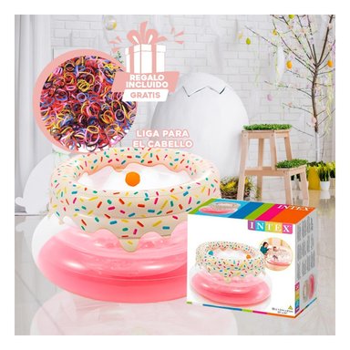 MINI GIMNASIO RYBIU 48476NP ROSADO JUGUETE INTERACTIVO + REGALO LIGAS PEINAR