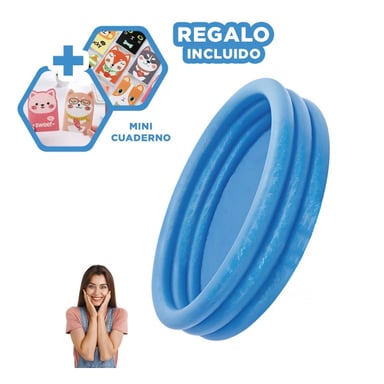 ALBERCA DE CALIDAD PEQUENA EN COLOR AZUL Y+REGALO AGENDITA - 1