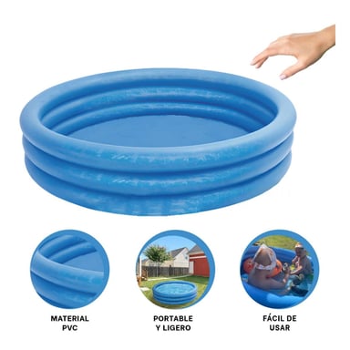 ALBERCA DE CALIDAD PEQUENA EN COLOR AZUL Y+REGALO AGENDITA - 3