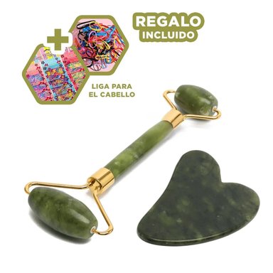 MASAJEADOR RYBIU FACIAL CUELLO BE29865 ESTIMULADOR VERSATIL VERDE + LIGAS REGALO