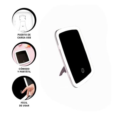 LUNA CON LED TACTIL PARA MUJER BLANCO Y+LIGAS DE REGALO - 2