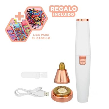 DEPILADOR INALÁMBRICO RYBIU ELEGANTE CHICA EN TONO BLANCO + LIGAS REGALO BE30309