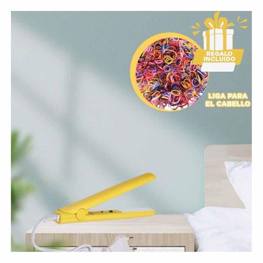 PLANCHADOR RYBIU BE30317 VERSATIL CABELLO AMARILLO + LIGAS REGALO