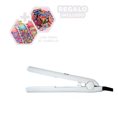 PLANCHADOR RYBIU BE30318 VERSATIL CABELLO BLANCO + LIGAS REGALO
