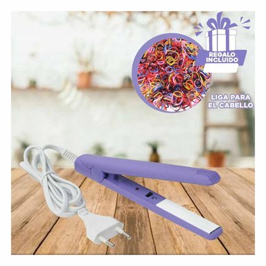 PLANCHADOR RYBIU BE30320 VERSATIL CABELLO LILA + LIGAS REGALO