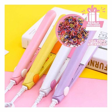 PLANCHADOR RYBIU BE30321 VERSATIL CABELLO ROSADO + LIGAS REGALO