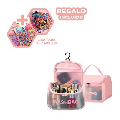 ESTUCHE RYBIU BE30325 VERSATIL MAQUILLAJE + LIGAS REGALO ROSADO