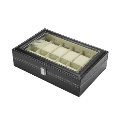 CAJA RYBIU BE30335 NEGRO VERSATIL GUARDAR RELOJES + LIGAS REGALO - 3