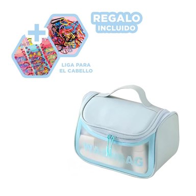 ESTUCHE RYBIU BE30326 VERSATIL MAQUILLAJE + LIGAS REGALO CELESTE