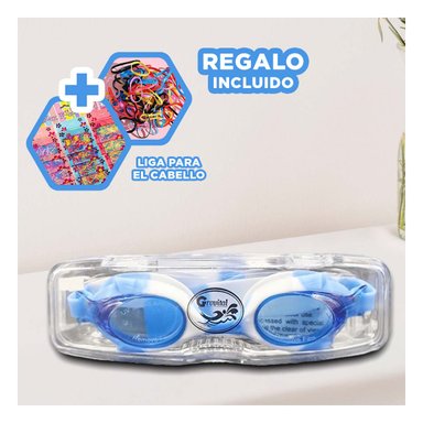 MASCARA ERGONOMICA RYBIU MG-460C CELESTE MULTICOLOR + REGALO LIGAS PEINAR