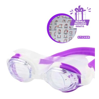 GAFAS NATACION RYBIU MG-460C MORADO ESTETICAS ADULTOS MULTICOLOR + REGALO STICKERS