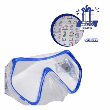 GAFAS RYBIU M-15265 EXPLORACION ACUATICA AZUL + REGALO STICKERS