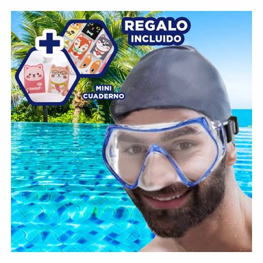 LENTES RYBIU M-15265 INMERSION BAJO EL MAR AZUL + REGALO AGENDITA