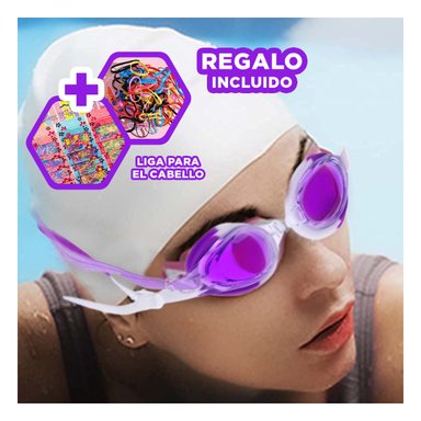 MASCARA ERGONOMICA RYBIU MG-460C MORADO MULTICOLOR + REGALO LIGAS PEINAR