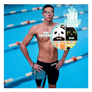 GAFAS NATACION RYBIU MG-460C NEGRO IMPERMEABLE MULTICOLOR + GIFT MINIAGENDA