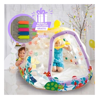 TRAMPOLIN PRACTICO DE MULTICOLOR Y+BANDERITAS ADHESIVAS - 1
