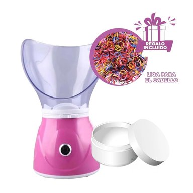 VAPORIZADOR RYBIU BE30351 HUMIDIFICADOR FACIAL FUNCIONAL ROSADO + LIGAS DE REGALO