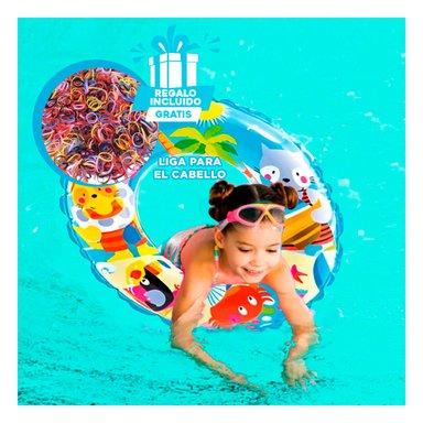 SALVAVIDAS RYBIU FACIL DE USAR CELESTE + REGALO LIGAS PARA PEINAR