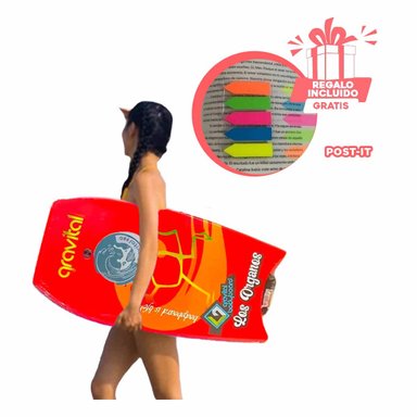 FLOTADOR NATACIÓN RYBIU CHAPOTEAR 41 ANARANJADO + BANDERITAS ADHESIVAS