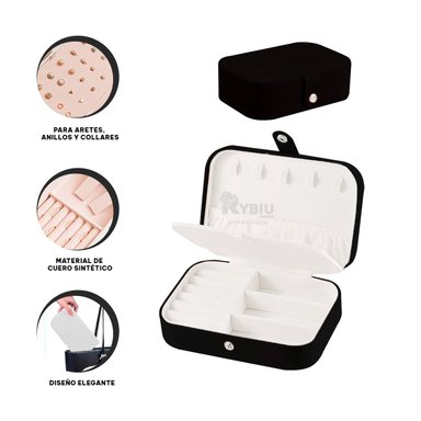 JOYERO RYBIU BE32210 CAJA JOYAS DINAMICO + REGALO LIGAS PEINAR NEGRO