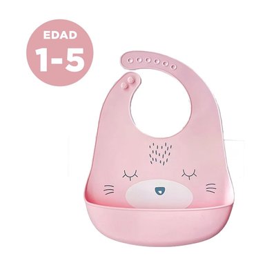 BABERO RYBIU SILICONA ROSADO PROTECTOR VERSATIL BABAS + LIGAS REGALO - 3