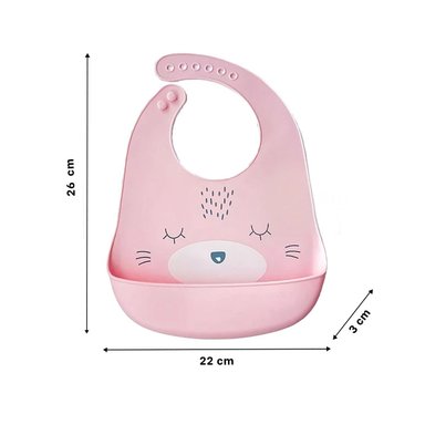 BABERO RYBIU SILICONA ROSADO PROTECTOR VERSATIL BABAS + LIGAS REGALO - 4