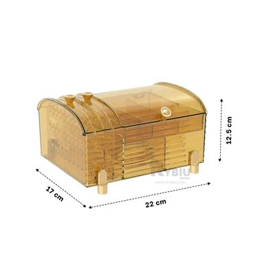 COFRE RYBIU BE32229 AMARILLO CLARO MAQUILLAJE + REGALO LIGAS PEINAR