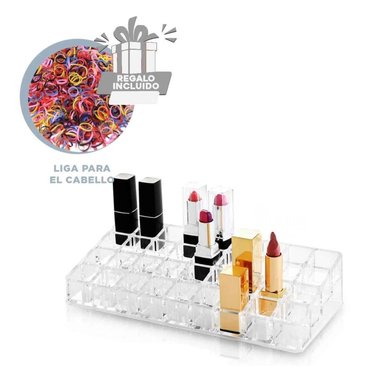 ORGANIZADOR RYBIU BE32342 TRANSPARENTE CAJA GUARDAR LABIALES + LIGAS REGALO
