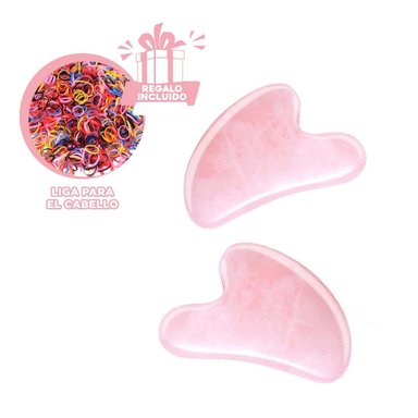 MASAJEADOR RYBIU FACIAL BE32361 PIEDRA CUARZO ROSADO + LIGAS REGALO