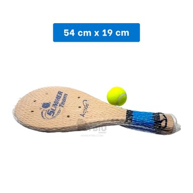 JUEGO IMPACTO TENIS RYBIU MADERA PLAYA BEIGE + REGALO LIGAS PEINAR