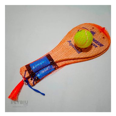 RAQUETAS TENIS RYBIU MADERA PORTATIL Y ELEGANTE BEIGE + GIFT STICKERS - 2