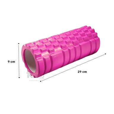 RODILLO RYBIU DE29533 LARGO 29X9CM MUSCULAR FUCSIA + REGALO LIGAS PEINAR
