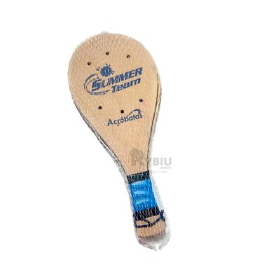 RAQUETAS TENIS RYBIU MADERA ESTABLES Y SOLIDAS BEIGE + ENVOLTORIO REGALO - 3
