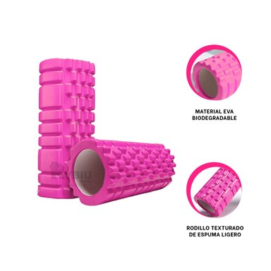CILINDRO RYBIU DE29533 LARGO 29CM LLAMATIVO PILATES FUSCIA + GIFT STICKERS