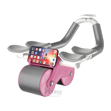 RUEDA ABDOMINAL RYBIU DE30173 ARO 2 EN 1 FORMA ROSADO + REGALO LIGAS PEINAR - 3