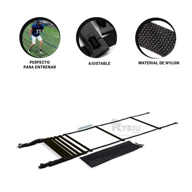 ESCALERA RYBIU DE30296 40CM UTIL 10 PASOS NEGRO + REGALO LIGAS PEINAR