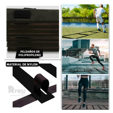 ESCALERA RYBIU DE30296 40CM COMPACTA NEGRO + REGALO STICKERS