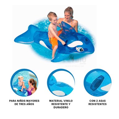 SALVAVIDAS DURADERO EN VINILO COLOR AZUL Y+GIFT STICKERS - 1