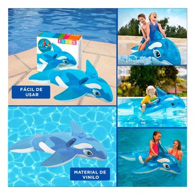 ARO PORTATIL BALLENA 58523NP FACIL DE USAR Y TRANSPORTAR EN AGUA Y+POST IT