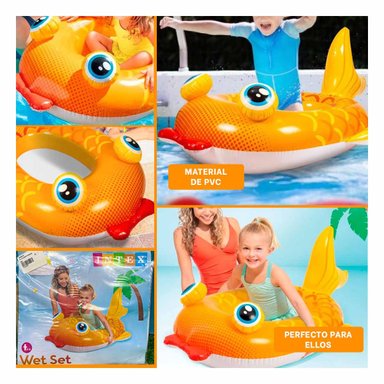 BOTE PORTATIL 3D PEZ 59380NP FACIL DE USAR Y TRANSPORTAR EN AGUA Y+POST IT