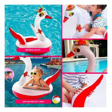 INFLABLE RYBIU MG-1080 MULTICOLOR CON FORMA CISNE 30X21CM + POST-IT ADHESIVOS
