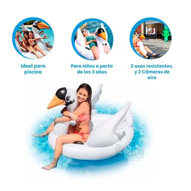 SALVAVIDAS RYBIU 57557NP BLANCO DURABLE FORMA CISNE + REGALO AGENDITA