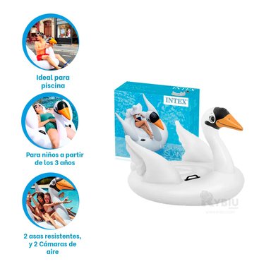 SALVAVIDAS RYBIU 57557NP BLANCO LIGERO DISEÑO CISNE + GIFT STICKERS