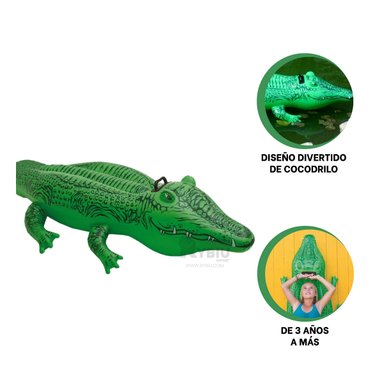 SALVAVIDAS RYBIU 58562NP VERDE DIDACTICO FORMA COCODRILO + REGALO STICKERS
