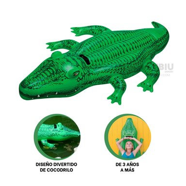 SALVAVIDAS RYBIU 58562NP VERDE DURABLE FORMA COCODRILO + REGALO AGENDITA
